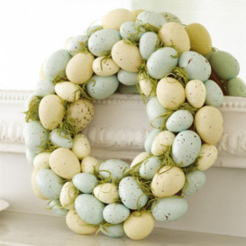 Bloom Artificial Blue Egg Round Wreath - 32Cm Diameter