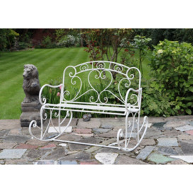 Aspect Furniture Salvora Outdoor Metal Rocking Chair/garden Bench,distressed White