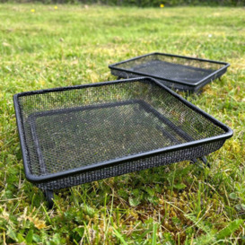Selections Metal Ground Bird Feeder Seed & Nut Tray (Pack Of 2)