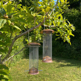 Selections 2 X Copper Style Hanging Bird Nut Feeder