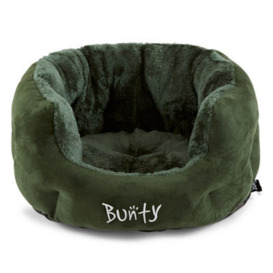 Bunty Polar Dog Bed - High Walled Calming Dog Bed, Insulating And Warm Fleece Interior, Machine Washable - Small, Green