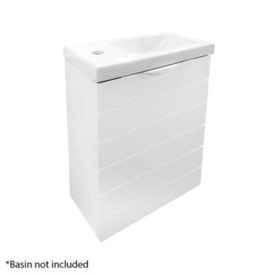 Limoge Rafa 40Cm Floating Basin Unit With Door In White