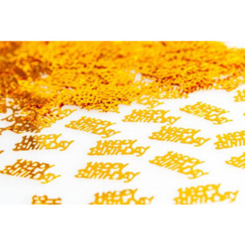 Shatchi Happy Birthday Confetti Gold 14G Table Scatter Birthday Party Decorations
