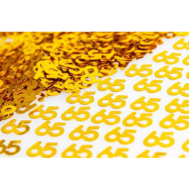 Shatchi 65Th Birthday Confetti Gold 2 Pack X 14 Grams Birthday Decoration Foil Metallic 2 Pack