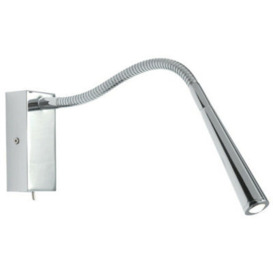 Adjustable Led Wall Light Warm White Chrome Flexible Bedside Reading Task Lamp