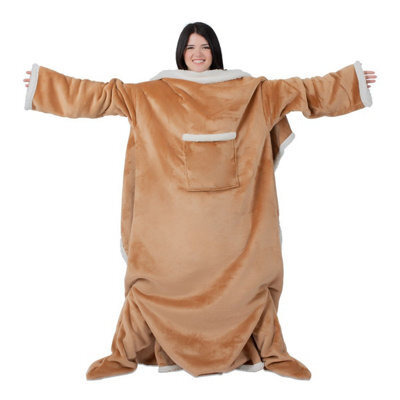 Wicked Gizmos Oversized Wearable Blanket Hoodie - Comfy Snuggle Hoodie, Fluffy Fleece Adult Hooded Blanket For Men & Women