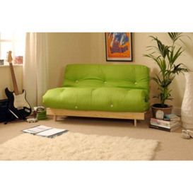 Comfy Living 4Ft6 Luxury Futon Set In Lime Green