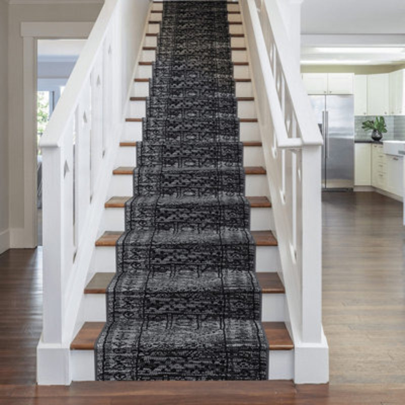 Runrug Stair Carpet Runner Stain Resistant 540Cm X 80Cm Afrikans