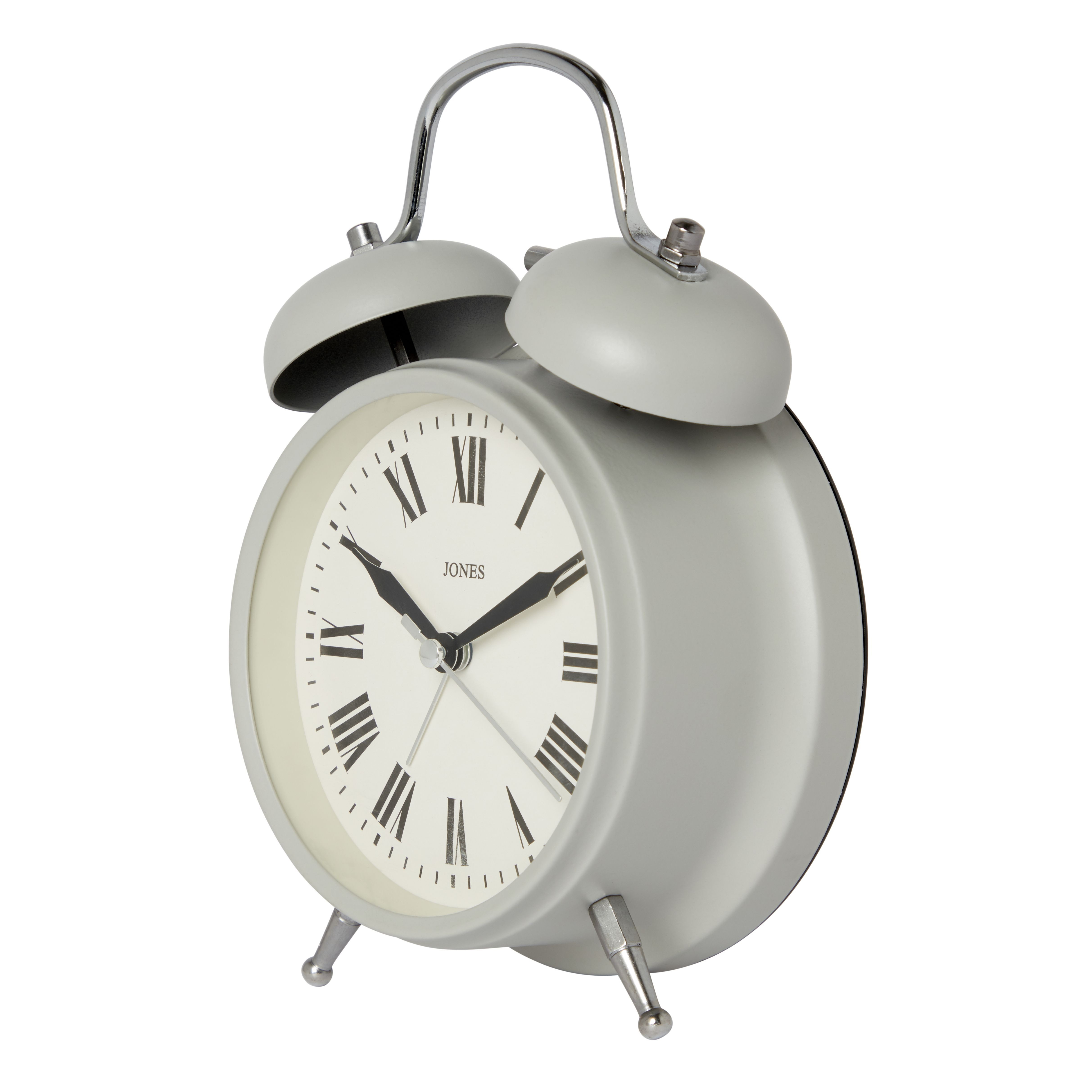 Jones Rise & Shine Grey Quartz Alarm Clock