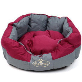 Easipet Burgundy/grey Waterproof Dog Bed Small