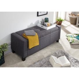 Gfw Verona Ottoman Storage Bench Charcoal Grey