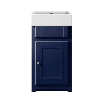 Keenware Kensington Belfast Sink Cloakroom Vanity Unit, Sapphire Blue