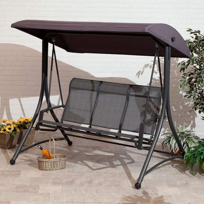 Suntime Havana Outdoor Charcoal 3 Seat Garden Swing