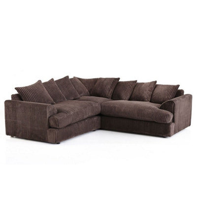 Alpha Designs Guild Ferrous Premium Cord Fabric Double Corner Sofa