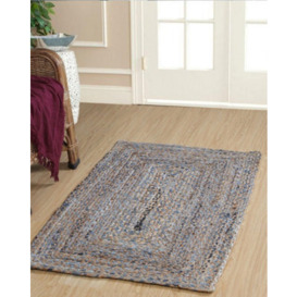 Second Nature Online Jeannie Rectangular Kids Rug Ethical Source With Recycled Denim / 60 Cm X 90 Cm