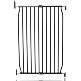 Safetots Extra Tall Eco Screw Fit Baby Gate, Black, 70Cm - 80Cm, Extra Tall Gate 100Cm In Height, Stair Gate For Baby