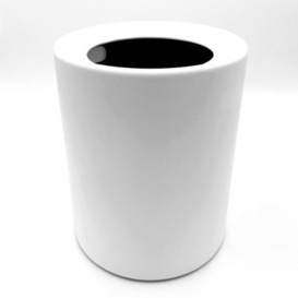 GardenSkill Waste Paper Bin 8L - White Plastic Rubbish Bin Trash Can Garbage Basket Dustbin For Home Kitchen Bathroom Bedroom Office