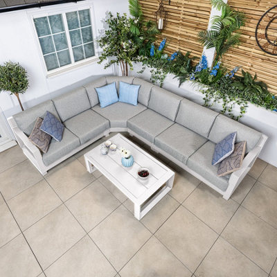 Bracken Outdoors Panama Warm Grey Aluminium Rectangular Corner