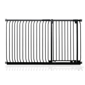 Safetots Extra Tall Elite Safety Gate, 171Cm - 180Cm, Matt Black, Extra Tall 96.8Cm In Height, Pressure Fit Stair Gate