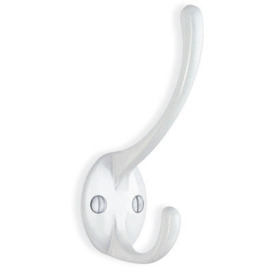 Beslagsboden - Hat And Coat Hook In White Lacquer, Height 110 mm