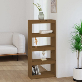 Berkfield Book Cabinet/room Divider Honey Brown 60X30X135.5 Cm Wood Pine