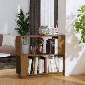 Berkfield Book Cabinet/room Divider Honey Brown 80X25X70 Cm Solid Wood