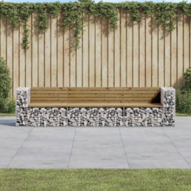Berkfield Garden Bench Gabion Design 287X71X65.5 Cm Impregnated Wood Pine