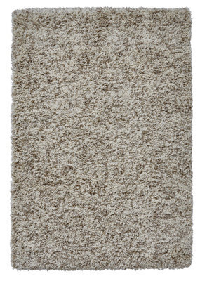 Cream Shaggy Rug, 5Cm Thickness Stain-Resistant Rug, Modern Rug For Bedroom, Living Room, & Dining Room-200Cm X 290Cm