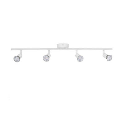 Bell Lighting 4 Light Spot Track Fitting White - Ideal All Around The Home And Office Or Commercial - Suitable For Gu10 Led