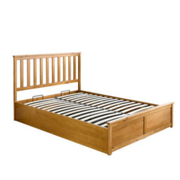 Aspire Wooden Ottoman Storage Bed In Natural, Size Small Double - thumbnail 7