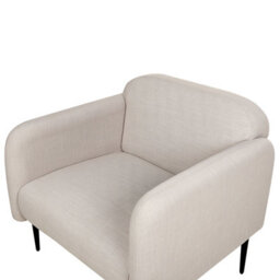 Beliani  Armchair Stouby Linen Taupe - thumbnail 7