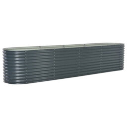 Berkfield Garden Raised Bed 400X80X81 Cm Galvanised Steel Grey - thumbnail 3