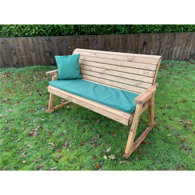 Marlborough Traditional Three Seater Rocker With 1 X Winchester Cushion Green, 1 X Scatter Cushion Green & 1 X Fitted Cover - image 1