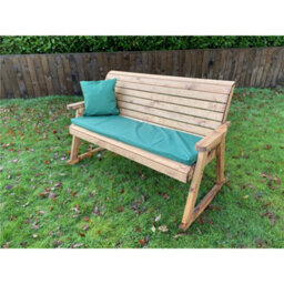 Marlborough Traditional Three Seater Rocker With 1 X Winchester Cushion Green, 1 X Scatter Cushion Green & 1 X Fitted Cover - thumbnail 1