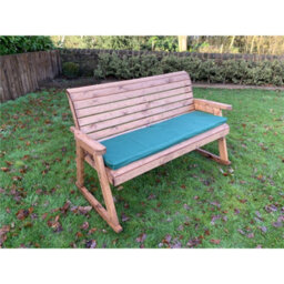 Marlborough Traditional Three Seater Rocker With 1 X Winchester Cushion Green, 1 X Scatter Cushion Green & 1 X Fitted Cover - thumbnail 6