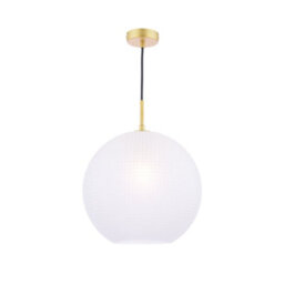 Pagazzi Lighting Pagazzi Daphne 1-Light Gold And Frosted Glass Pendant - thumbnail 3