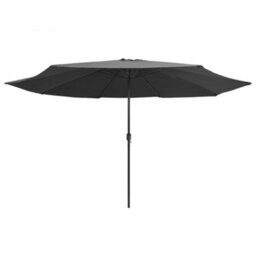 Berkfield Outdoor Parasol With Metal Pole 400 Cm Anthracite - thumbnail 2