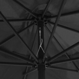 Berkfield Outdoor Parasol With Metal Pole 400 Cm Anthracite - thumbnail 5
