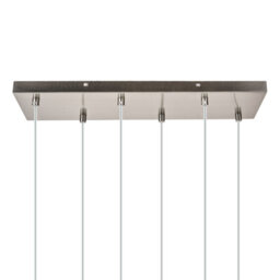 Wyld And Coco 6-Light Multicolour Glass Pendant Lamp Retro Style, W50 X H130Cm - thumbnail 5
