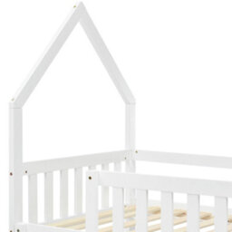 Btm Kids Castle Bunk Bed, Twin Sleeper With Ladder, Solid Wood 3Ft Single Bed, White - thumbnail 8
