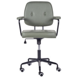 Beliani Desk Chair Pawnee Fabric Dark Green - thumbnail 6