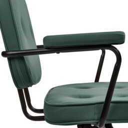 Beliani Desk Chair Pawnee Fabric Dark Green - thumbnail 7
