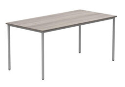 Office Hippo Essentials Multi-Use Table Desks, Home Writing Computer Desk For Work Or With Adjustable Feet, Alaskan Grey Oak, 160