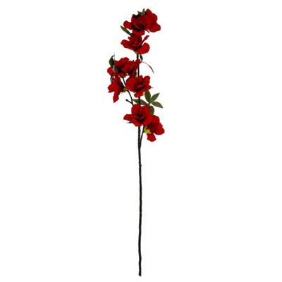 Hill Interiors Crimson Bloom Large Spray Artificial Flower - Plastic - L11 X W11 X H92 Cm - Red - image 1
