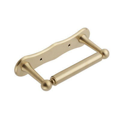 Homestylestore Brushed Brass Wall Mounted Toilet Roll Paper Holder - image 1