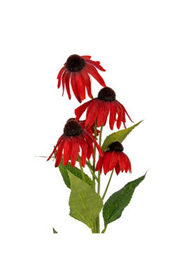 Red Echinacea Artificial Flower Spray For Elegant Floral Displays - image 1