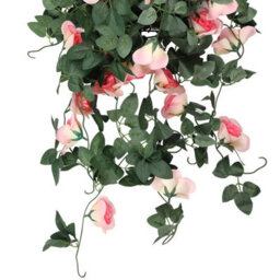 Neel Blue Champagne Artificial Rose Flower Hanging Vines Silk Garland, 18 Flowers, 110Cm(3.6Ft) - thumbnail 3