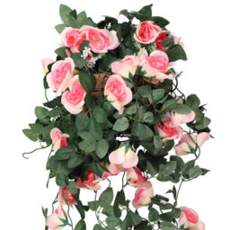 Neel Blue Champagne Artificial Rose Flower Hanging Vines Silk Garland, 18 Flowers, 110Cm(3.6Ft) - thumbnail 2