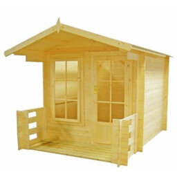 Shire Maulden With Veranda Log Cabin Home Office Garden Room Approx 7 X 7 Feet - thumbnail 3