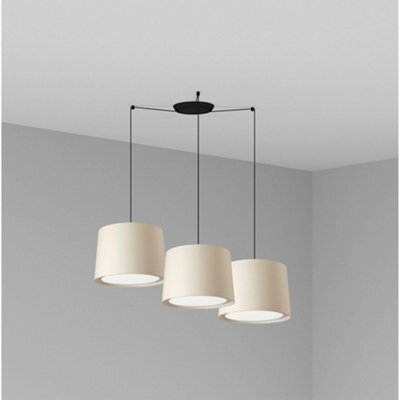 Luminosa Lighting Luminosa Conga Cluster Pendant Ceiling Light Cream, E27